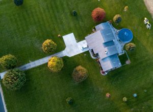 lush landscape from efficient sprinkler system